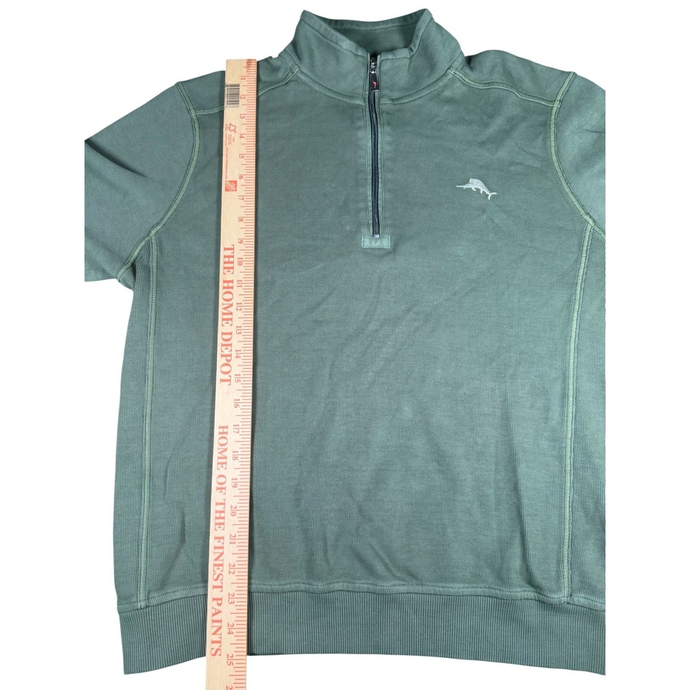 Tommy Bahama Relax 1/4 Zip Pullover Green Mens Small - Picture 5 of 6